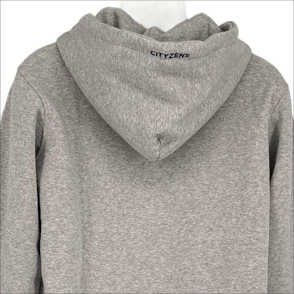 Manchester City Football Club 1/4 Zip Hoodie in Grey and Navy Blue Size Medium - Picture 6 of 8